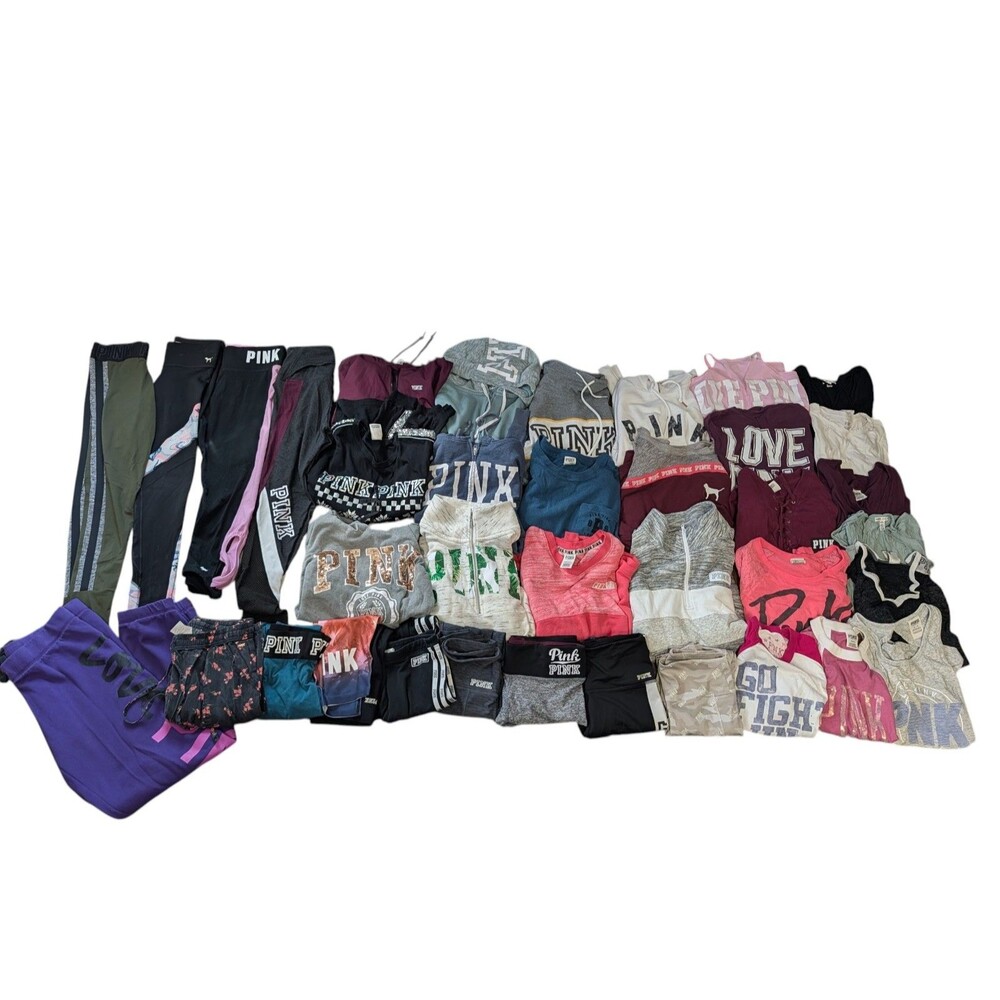 HUGE Lot of Victoria's Secret PINK Clothes Hoodies Long Sleeve T-shirt XS-LG